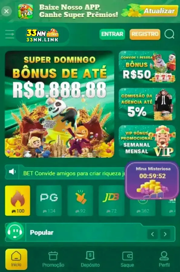 Download do app 33NN